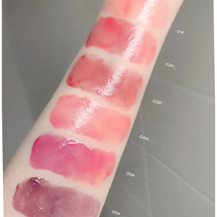 Rynx | Water Light Moisturizing Essence Lip Gloss Hydrating Nutrient-Rich Grape Purple Lip Tint Lipsticks Alternatives Korean Makeup Cosmetics
