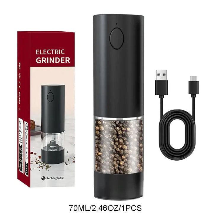 Lisslune | Stylish rechargeable electric salt and pepper mill set with practical storage base