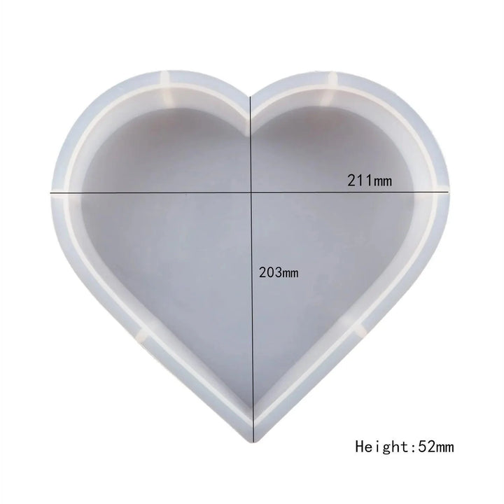 Lisslune | DIY Crystal Silicone Resin Molds – Large Cube, Heart, Round and Rectangular Geometry Molds for Resin Pouring