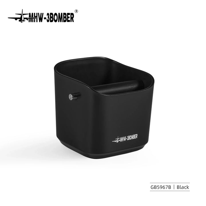 Lisslune | 0.9–1.2 l Espresso knock box, detachable knock bar and non-slip base, square coffee grounds waste, barista desktop accessories