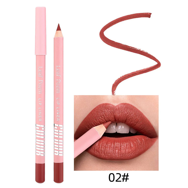 Rynx | 12 Color Matte Lipliner Pencil Waterproof Plumping Stain Lipstick Natural Nude Pink Lip Contours Pro Outline The Lips Contour Makeup