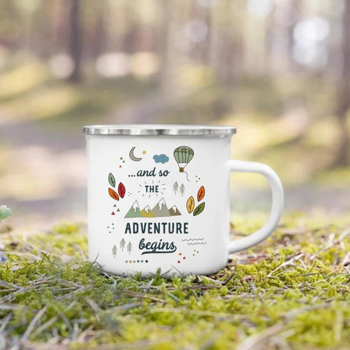 Lisslune | Nature's Adventure Enamel Mug: The Essential Companion for Outdoor Enthusiasts