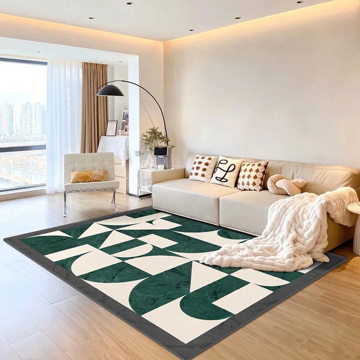 Rynx | Blue abstract large area living room rug art design simple IG bedroom rug luxurious decoration home искусство моды ковер Tapis