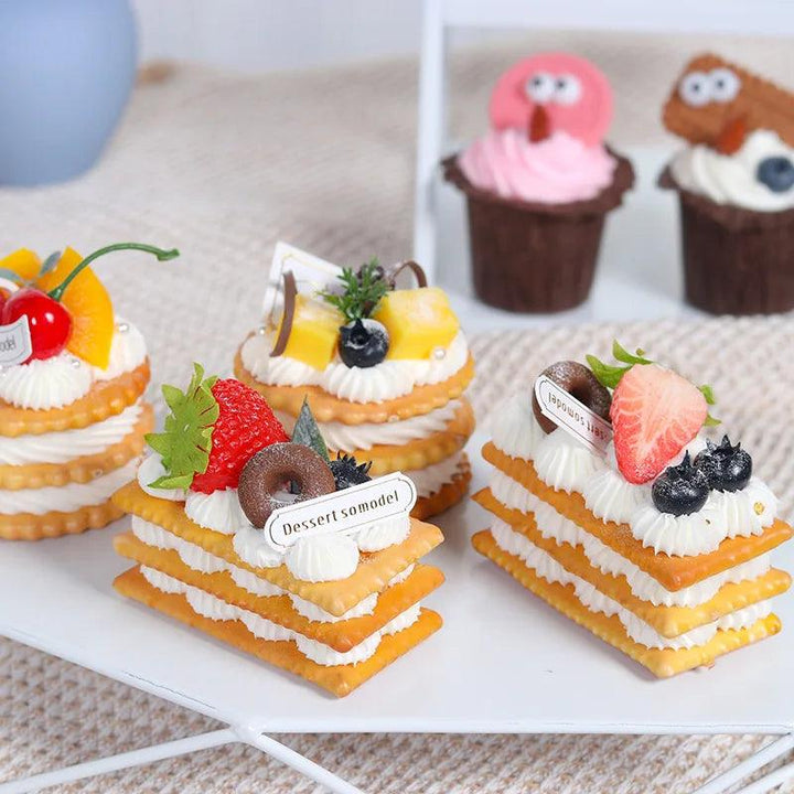 Lisslune | Realistic Artificial Dessert Cake for Home Decor and Photography - Food Simulation Model FCYY-002