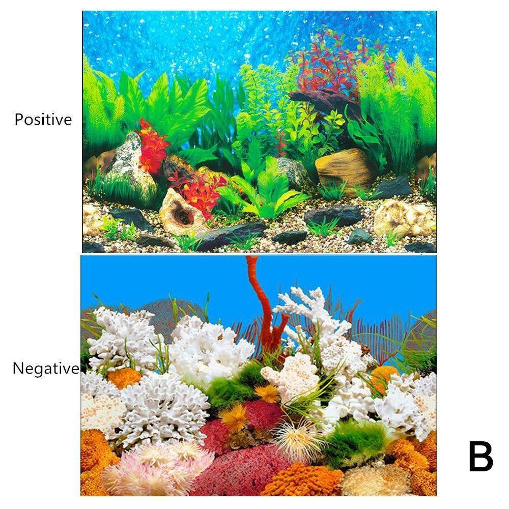 Lisslune | Captivating 3D Underwater Scene Aquarium Sticker Poster for Stunning Tank Makeover