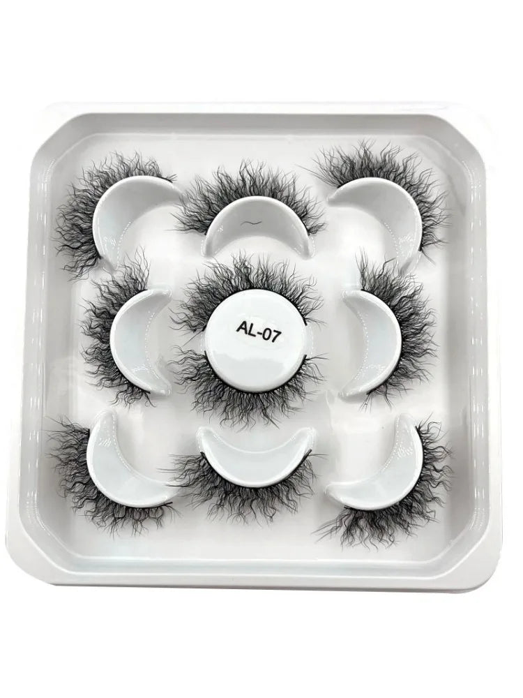 Rynx | New 5D Fluffy Curly Wool Lashes Minke Lashes Soft Natural Realistic Messy End Eye Extension Thick False Eyelashes Hotsale