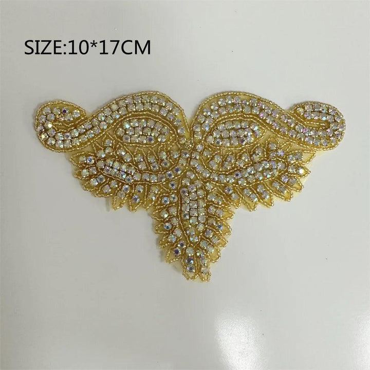 Lisslune | Shining Silver Rhinestone Flower Appliqué: Elegant Fashion Upgrade Accessory
