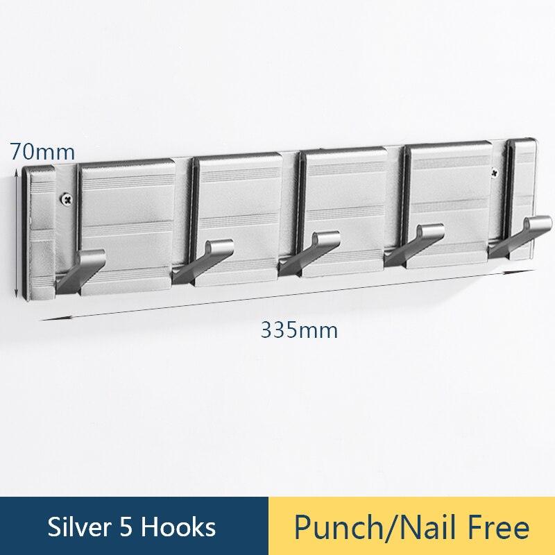Lisslune | Stylish Gray Aluminum Wall Hooks for Modern Home Organization