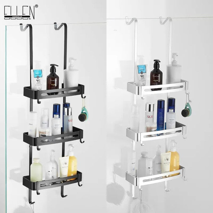 Lisslune | Sleek Shower Nail-Free Dual Layer Organizer Rack