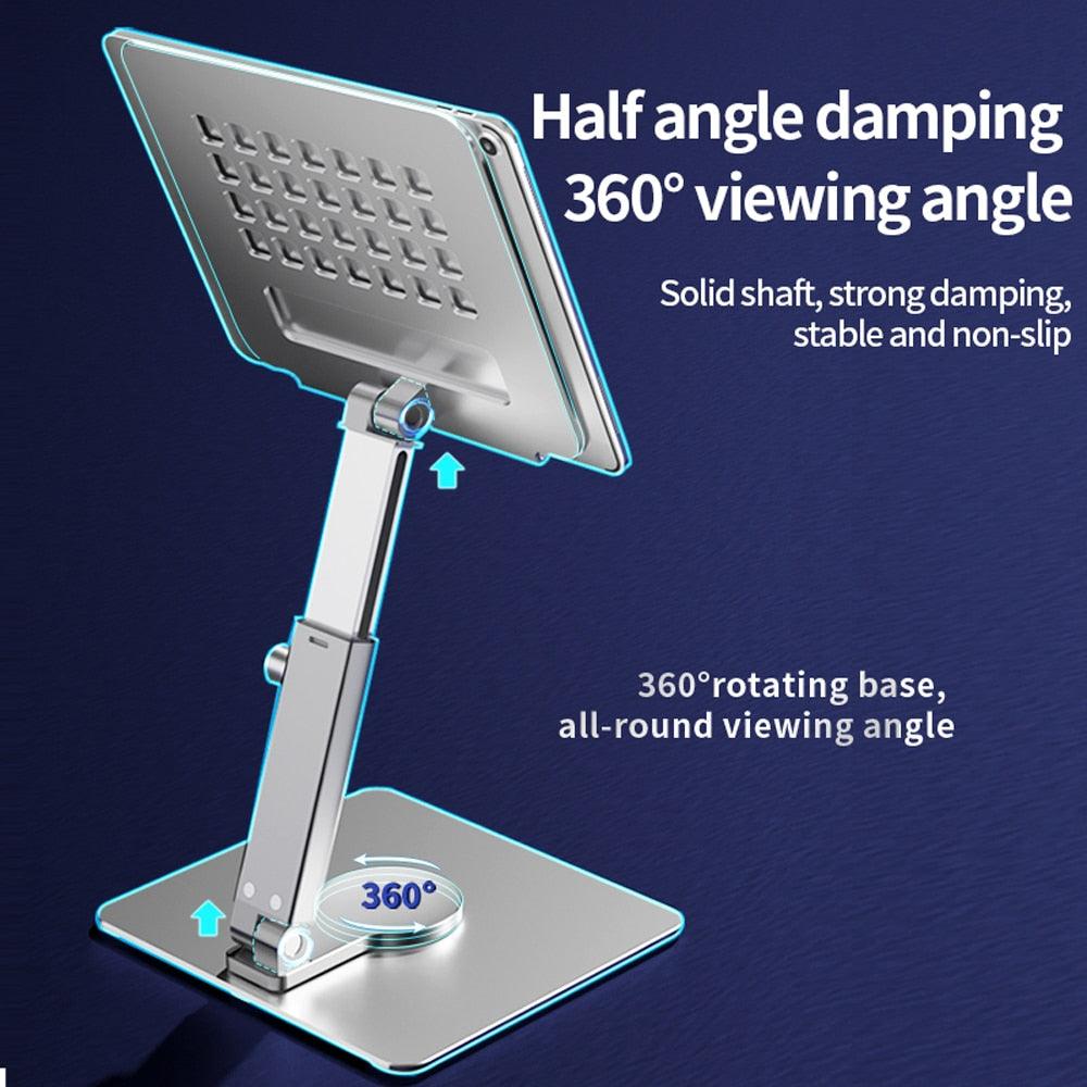 Lisslune | Premium Adjustable 360° Rotatable Tablet and Laptop Stand - Durable Aluminum Alloy Holder