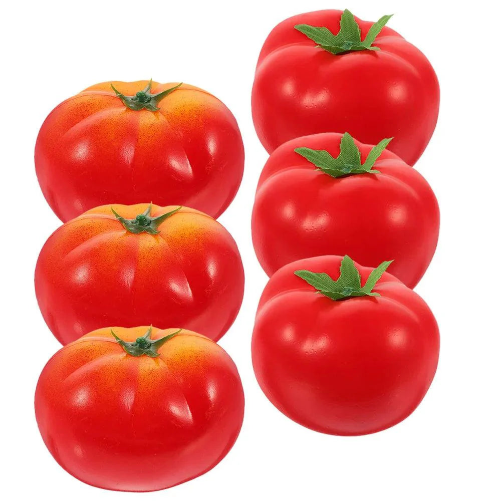 Lisslune | Life-like 6-Piece Synthetic Tomato Collection - Realistic Decorative Props for Home and Retail Spaces