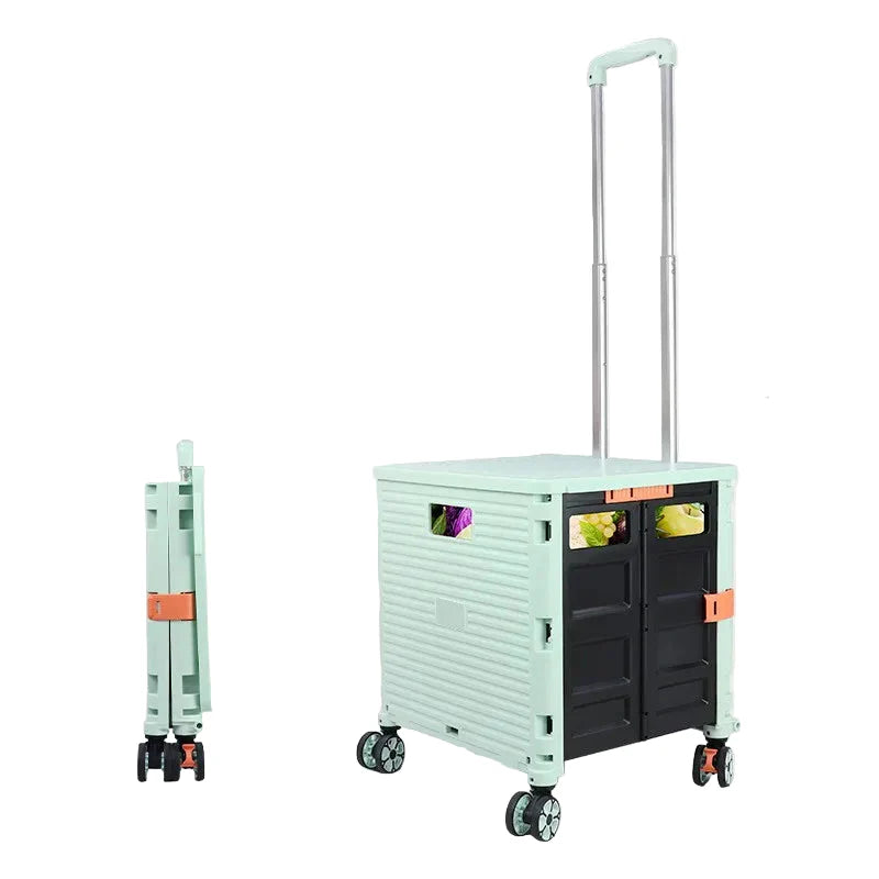 Lisslune | Folding Shopping Trolley with Silent Wheels – EasyCart