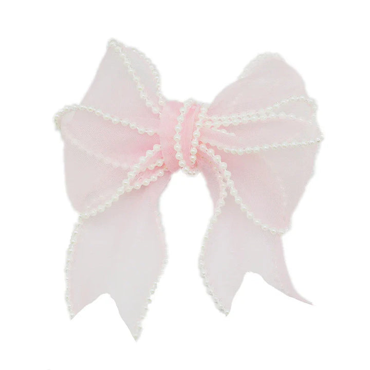 Rynx | (5 Yards/Roll) 4 cm Pearl Edge Organza Ribbon Wave Silk Lace Children Hair Accessories Lolita Handmade Decorative Gift Box Wedding