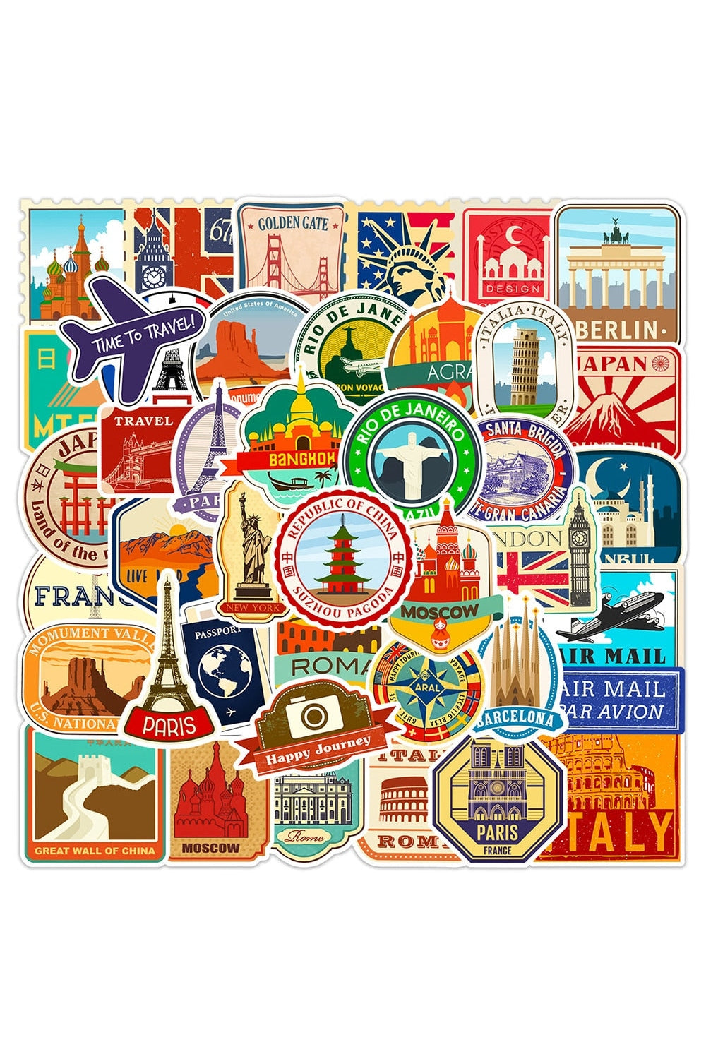 Lisslune | Travel stickers 10/30/50PCS