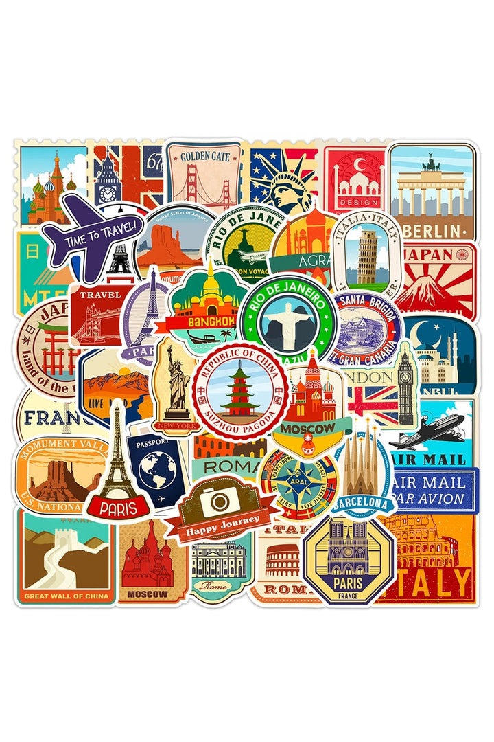 Lisslune | Travel stickers 10/30/50PCS