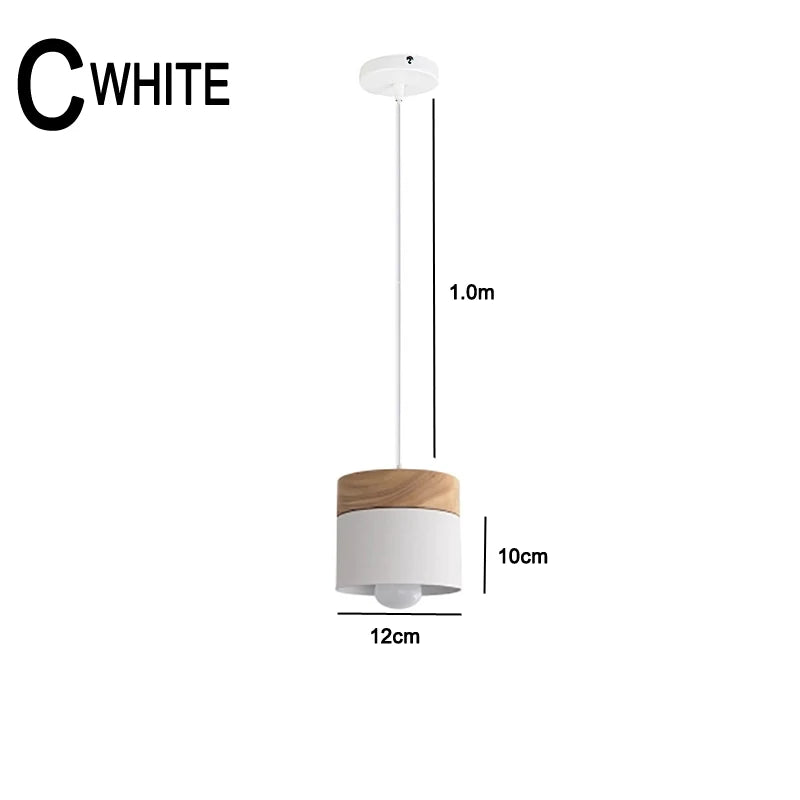 Lisslune | Nordic LED Pendant Lights Made of Metal and Wood - Modern Hanging Lamps for Dining Room and Kitchen