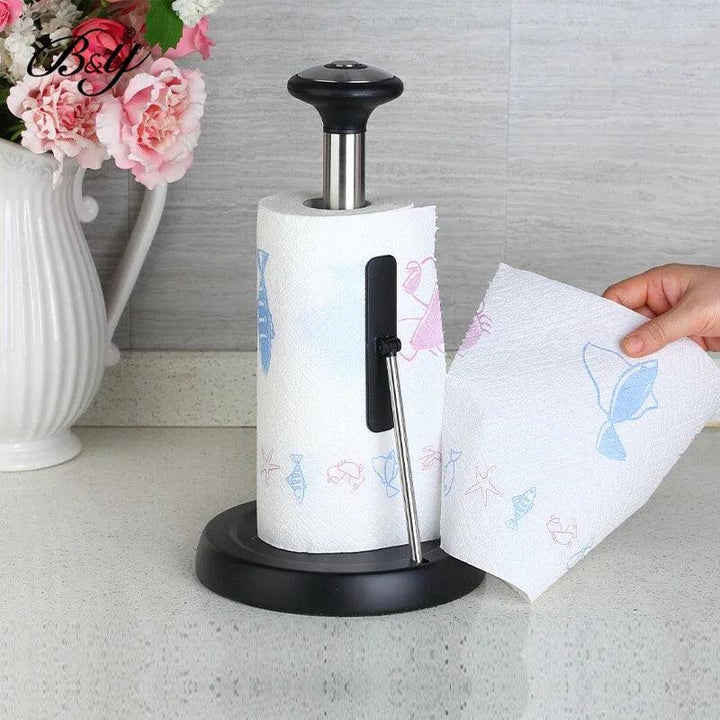 Lisslune | Elegant stainless steel paper roll holder for kitchen and bathroom