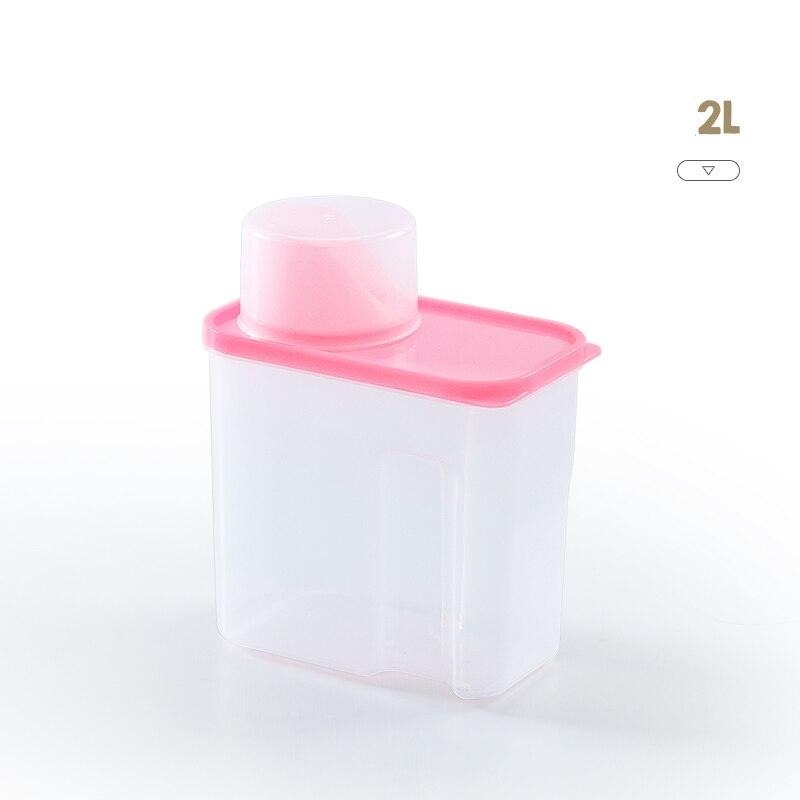 Lisslune | Clear Laundry Detergent Storage Container - Versatile 2L/3L Options in Vibrant Colors