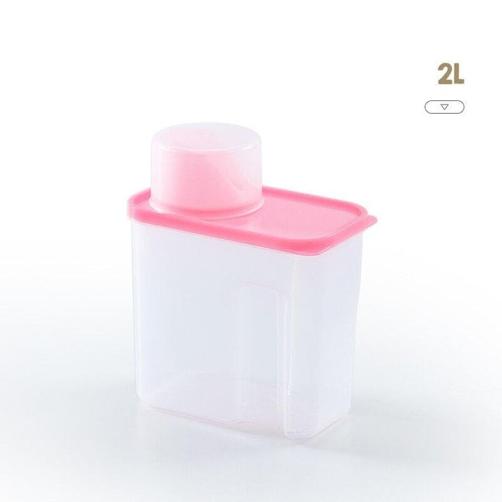 Lisslune | Clear Laundry Detergent Storage Container - Versatile 2L/3L Options in Vibrant Colors