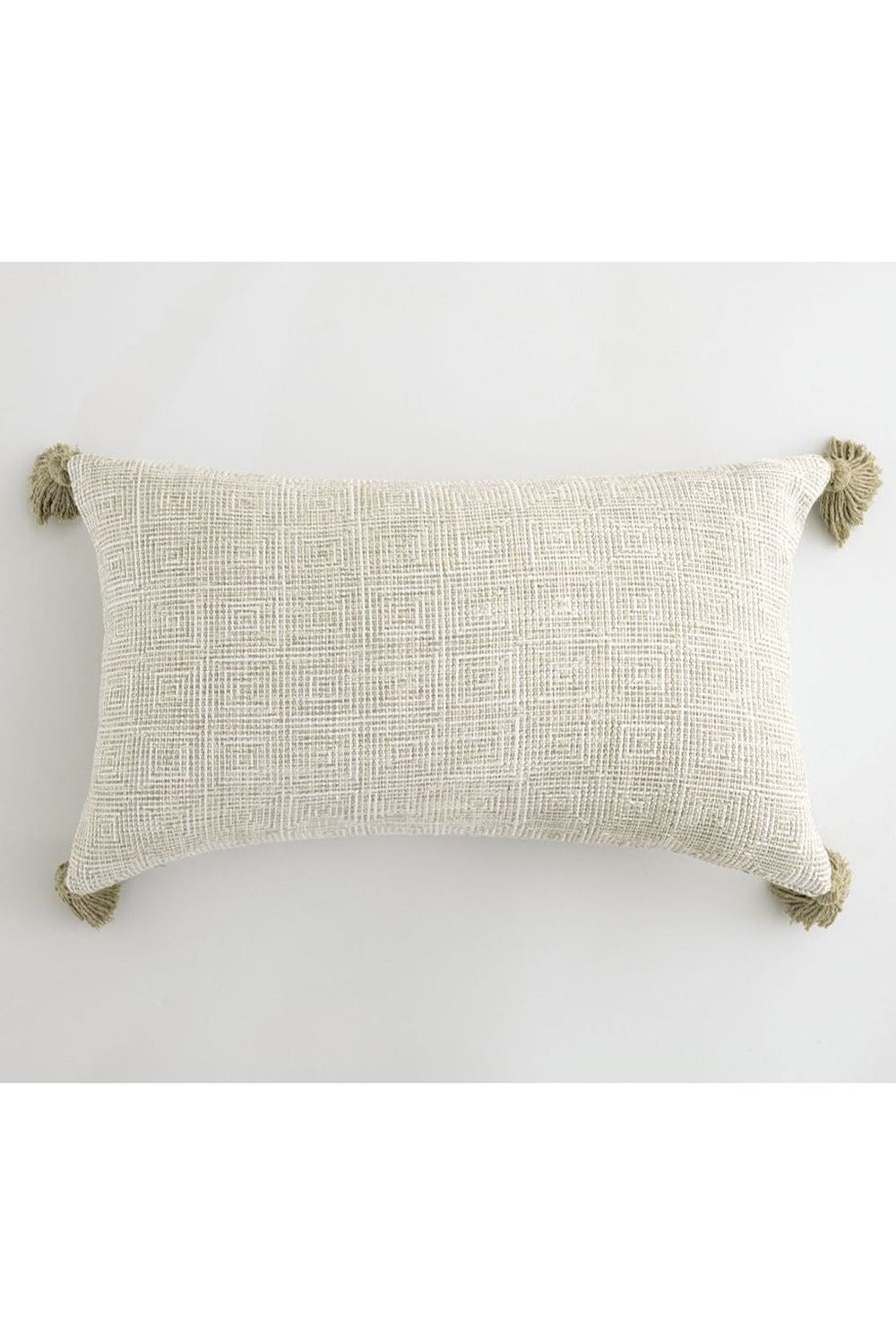 Lisslune | White Tassel Cushion Cover