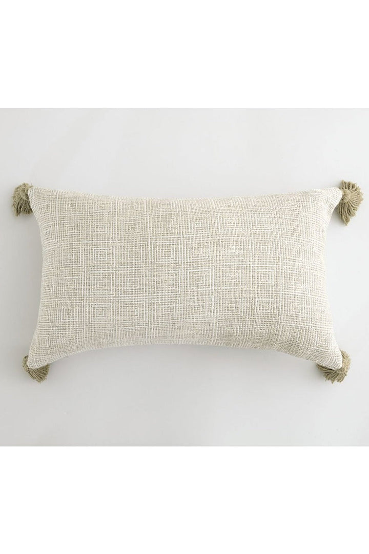 Lisslune | White Tassel Cushion Cover