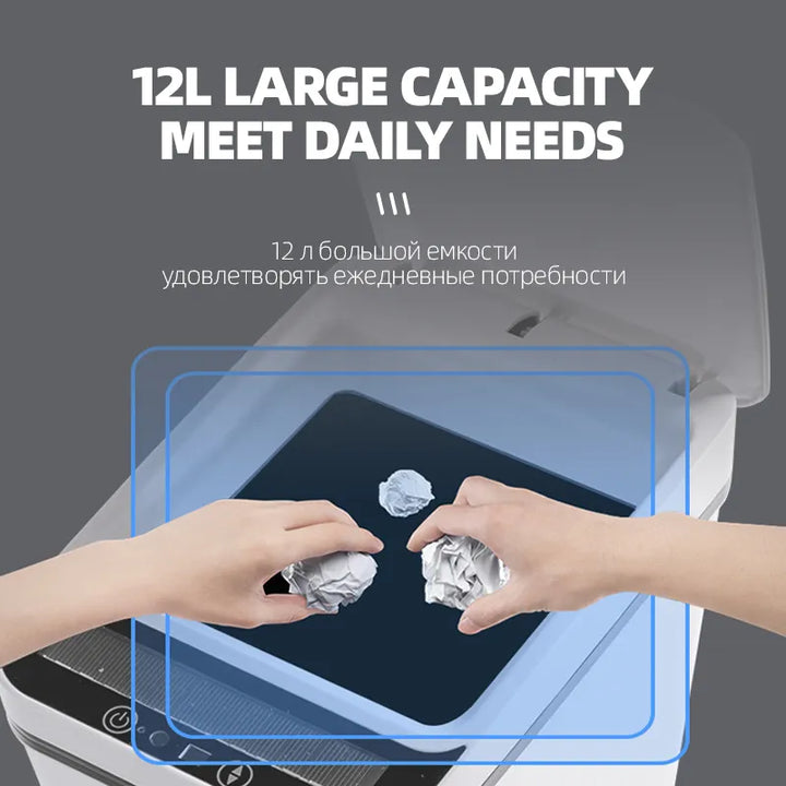 Lisslune | Waterproof Smart Wave Sensor Automatic Trash Can