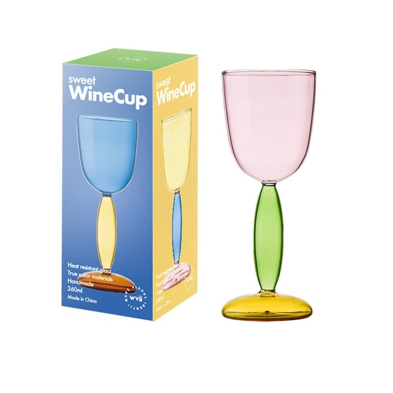 Lisslune | Borosilicate 3-Color Glassware - Wine Glass