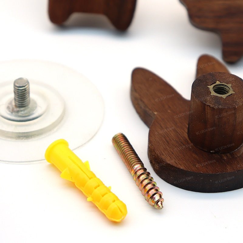 Lisslune | Cute Animal Walnut Wood Coat Hook