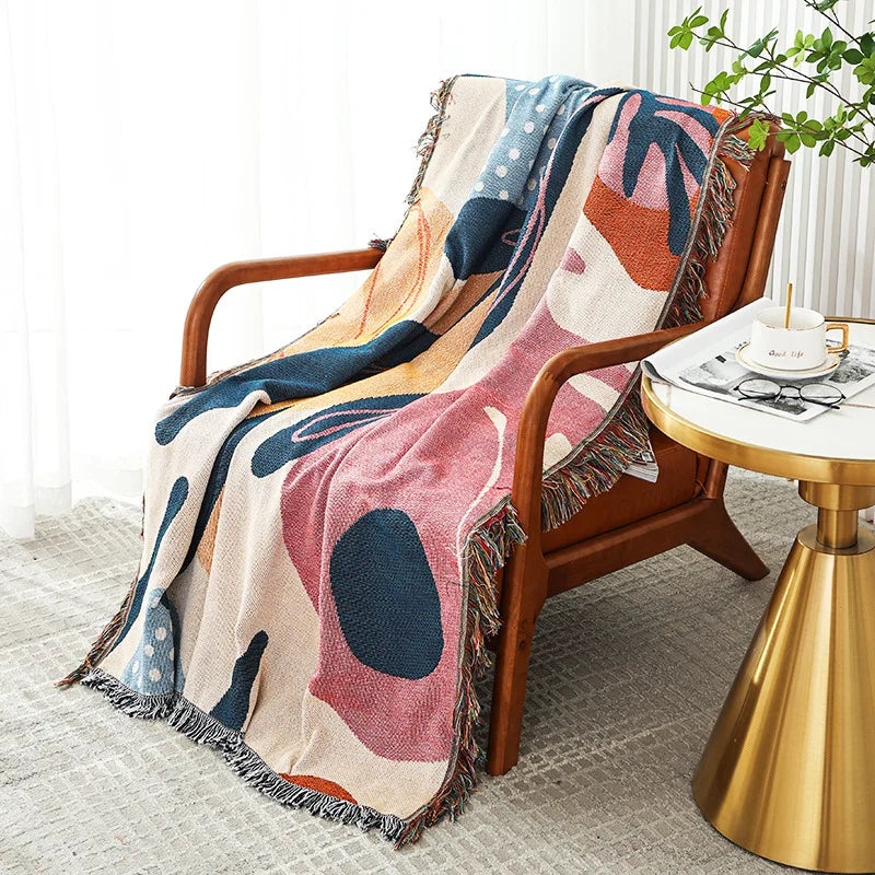 Rynx | Textile City Ins Alice Plant Pattern Sofa Blanket Outdoor Camping Leisure Blanket Home Decor Throw Blanket 130x160cm