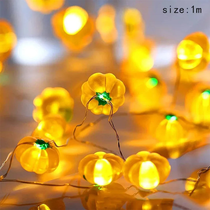 Rynx | 1.5 m 10LED Halloween String Lights Pumpkin Skull Eyes Balls Ghost Festival Party Lantern Trick or Treat Happy Halloween Day Decor