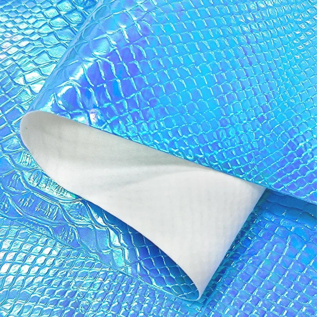 Lisslune | Holographic Crocodile Skin Texture Synthetic Leather Craft Sheet