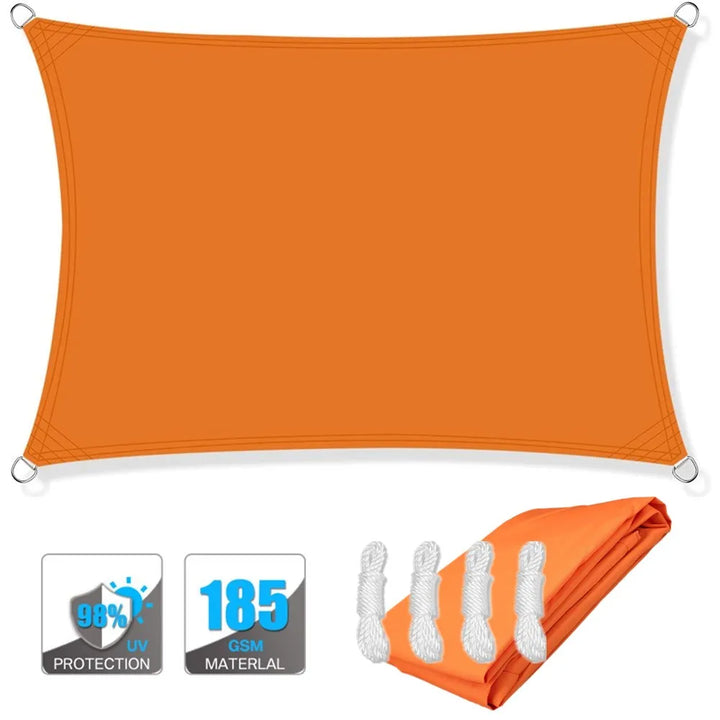 Lisslune | Waterproof Rectangular Sun Shade Sail with UV Protection & Mounting Kits – ShadeGuard