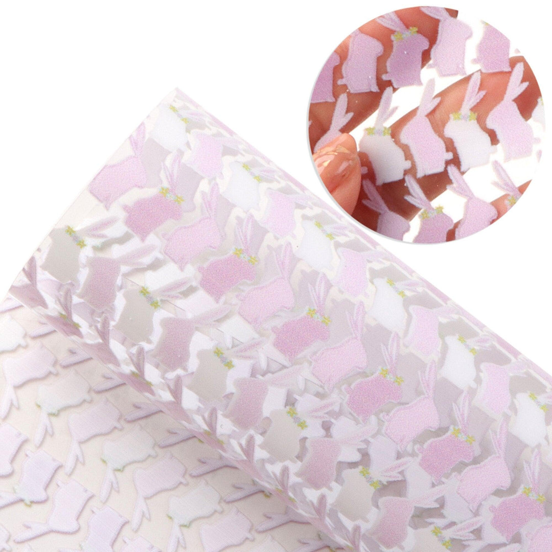 Lisslune | Bunny Egg Design artificial leather crafting sheets for creative DIY projects