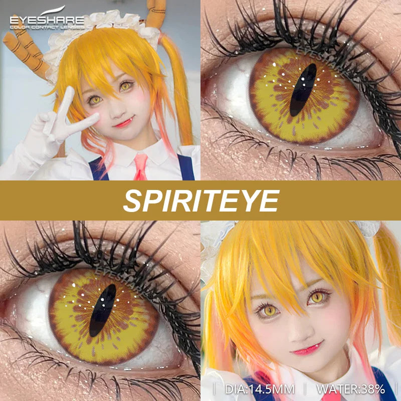 Rynx | 2 Piece Set Cosplay Contact Lenses for Eyes Anime Colored Contact Lenses Blue Contact Halloween Beautiful Pupil Annual Contact Lenses