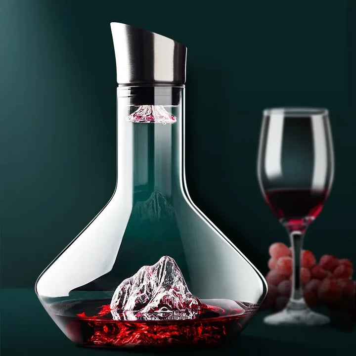 Lisslune | 1500ml Iceberg Decanter Creative Lead-Free Crystal Material Luxury High-Quality Home Red Wine Distributor Decanter Wine Jug