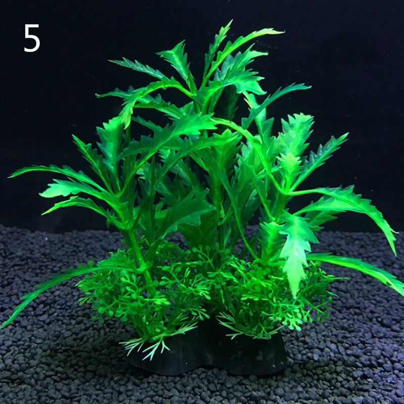 Lisslune | Vibrant Aquatic Plant Set: Realistic Decor for Aquariums