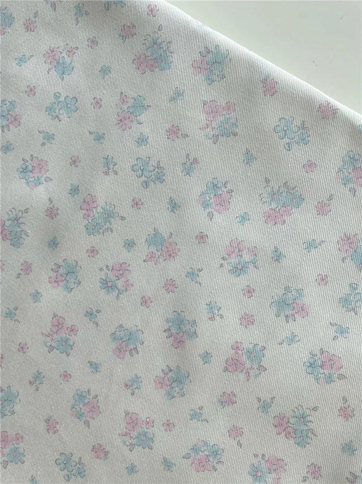 Rynx | Pure cotton twill color love tulip bow rose fabric skirt bag trousers handmade DIY sewing fabric elegant bedding tablecloth