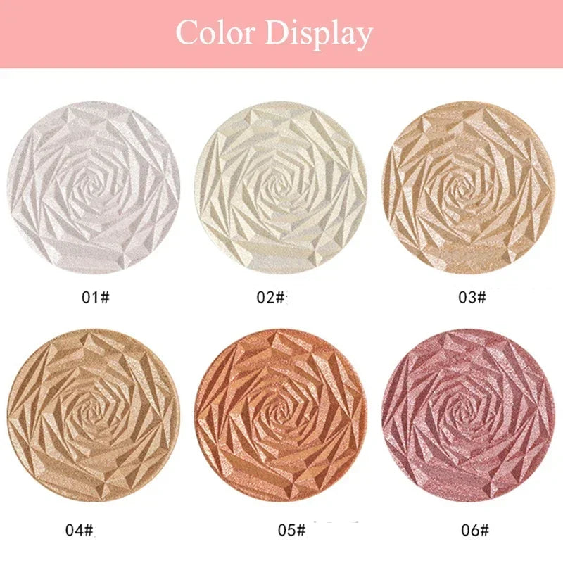 Rynx | 6 Colors Highlighter Powder Diamond Glitter Palette Makeup Face Contour Shimmer Illuminator Ginger Highlight Cosmetics New