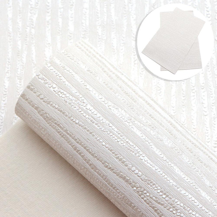 Lisslune | Opulent Pearl Striped Synthetic Leather for Luxury DIY Creations