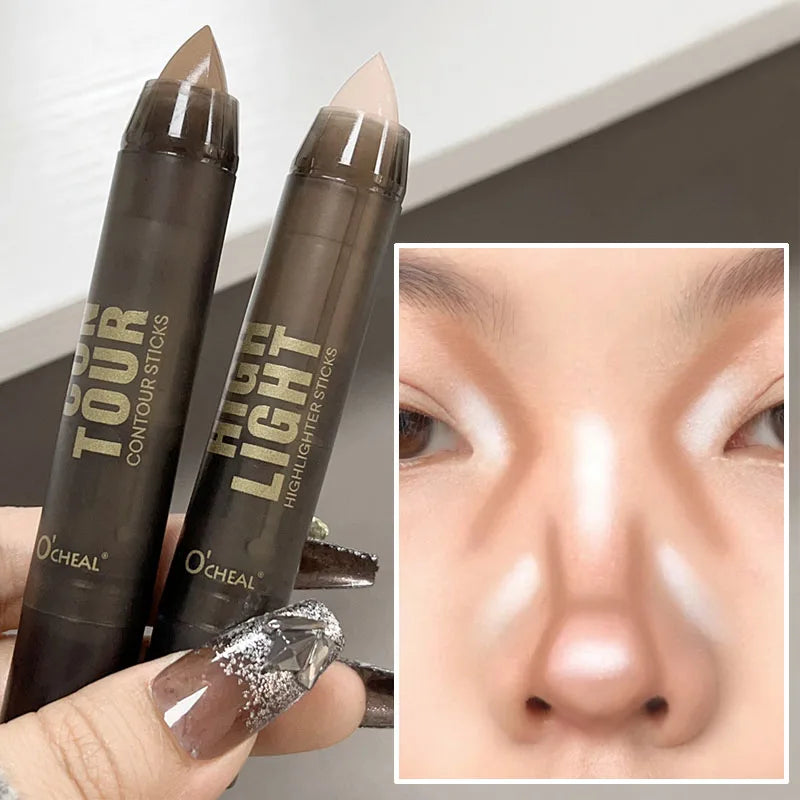 Rynx | Face Contour Highlighter Concealer Stick Waterproof Long-lasting Corrector Contouring Makeup Brightening Highlighting Bronzer Stick Cosmetics