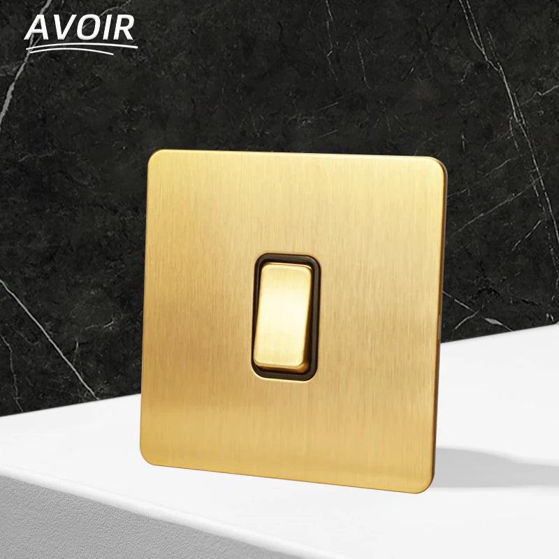 Lisslune | Luxurious Gold Dimmer Switch Set with USB Charging Port - Perfect for French/EU Plugs