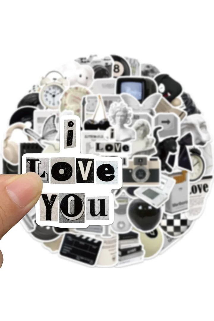 Lisslune | Black White Sticker