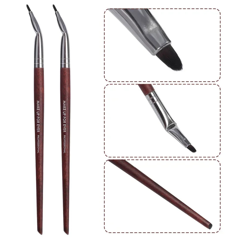 Rynx | Professional Outline Eyeliner Brush Soft Contour Laying Silk Worm Concealer Eyeliner Gel Curved Make-up Brush Eye Cosmetics Tools