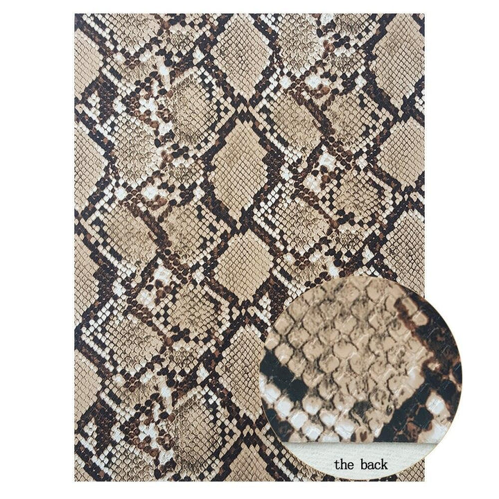 Lisslune | Exotic python pattern vegan leather roll for creative handmade accessories