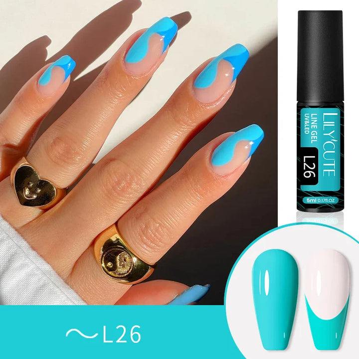 Rynx | 5ML Aurora's Cat Magnetic Line Gel Nail Polish Glitter Fairy Line Painting Gel Semi Permanent UV Gel Nail Art Manicure