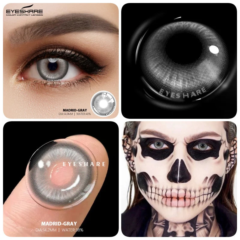 Rynx | Colorful Contact Lenses for the Eyes 1 Pair Cosplay Anime Lens Yearly Cosmetic Contact Lenses Halloween Lenses Beauty Makeup