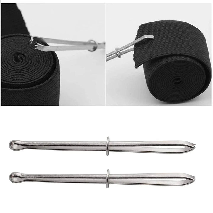 Lisslune | Sewing Revolution: Premium Stainless Steel Bodkin Threader with Elastic Clips