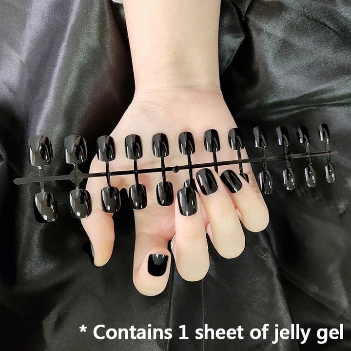 Rynx | Nude Pink Cat Eye Red French Nail Art Portable Fashion False Nails Removable Ready False Nails Press on Nails with Glue