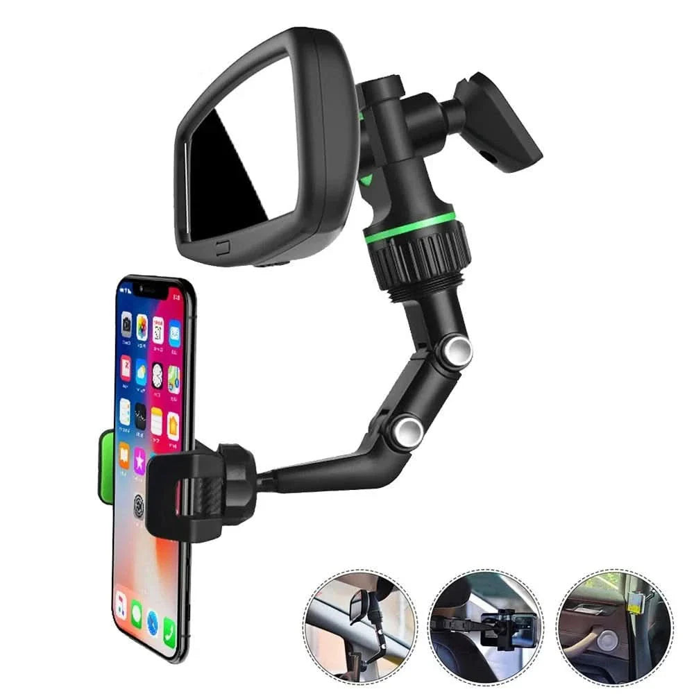 Lisslune | 360° Car Phone Holder Mount for Rearview Mirror