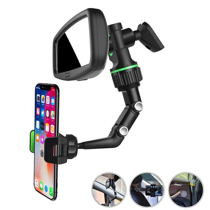 Lisslune | 360° Car Phone Holder Mount for Rearview Mirror